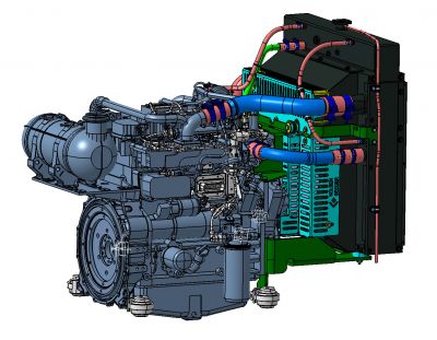 Powerpack mit Kühleranbauteil