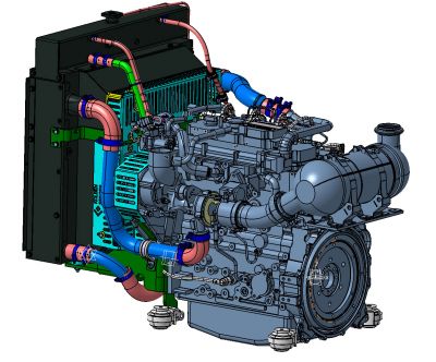Powerpack mit Kühleranbauteil